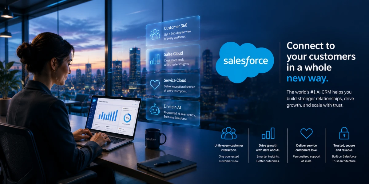 Salesforce använder AI för försäljning, kundrelationer och kunddataanalys.