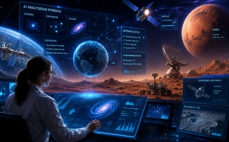Forskare använder AI och holografiska rymddata för att analysera Mars, satelliter och framtida rymduppdrag.