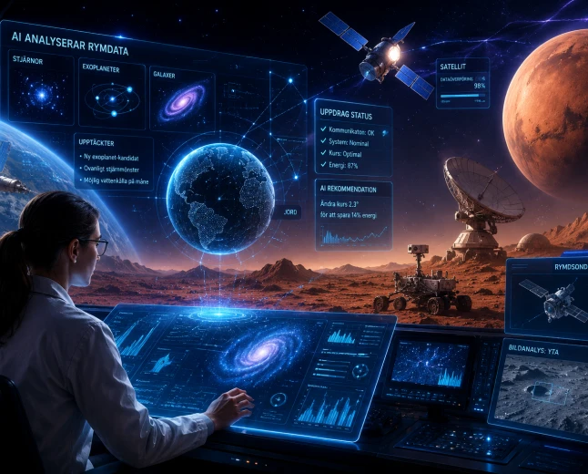 Forskare använder AI och holografiska rymddata för att analysera Mars, satelliter och framtida rymduppdrag.