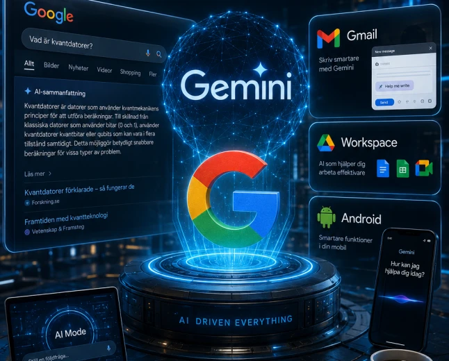 Google AI och Gemini visar hur artificiell intelligens förändrar framtidens internet och sökningar.