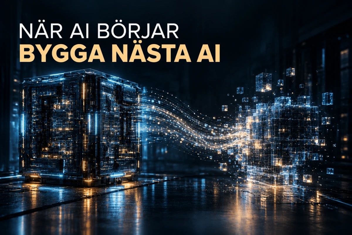 En etablerad AI-struktur formar en andra digital struktur som håller på att byggas upp.