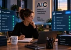 Person granskar ett AI-projekts överlämning mellan två arbetsmiljöer.