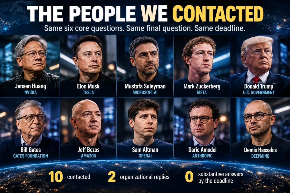 The ten people contacted by NextNet, arranged 5 + 5.