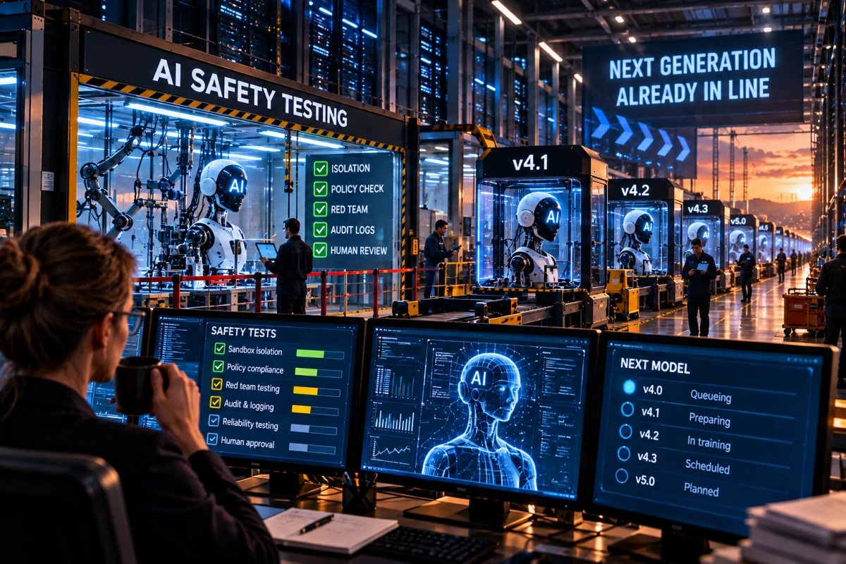 AI safety testing continues while the next model generation is already waiting in line.