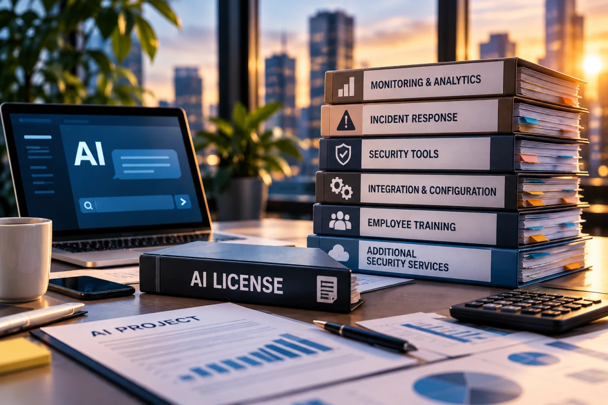 AI licensing documents alongside additional security services, monitoring, training and operational responsibilities.