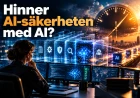 Säkerhetsgranskare framför flera abstrakta kontrollager runt ett AI-system.
